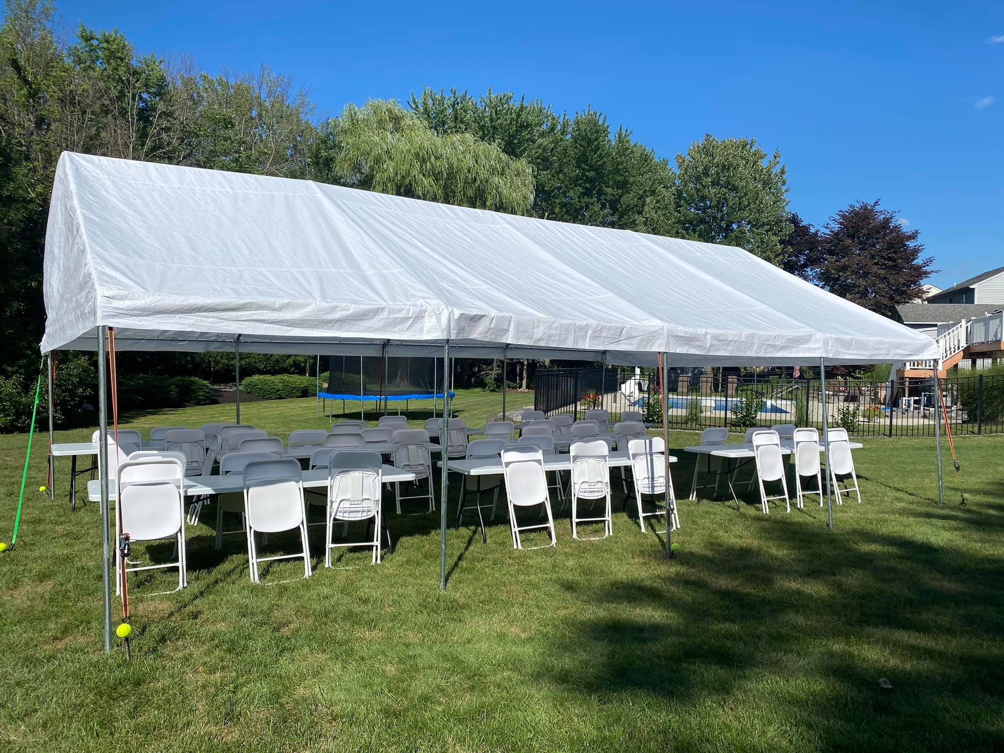 20’x30′ Tent With Tables & Chairs – Hefti Rentals